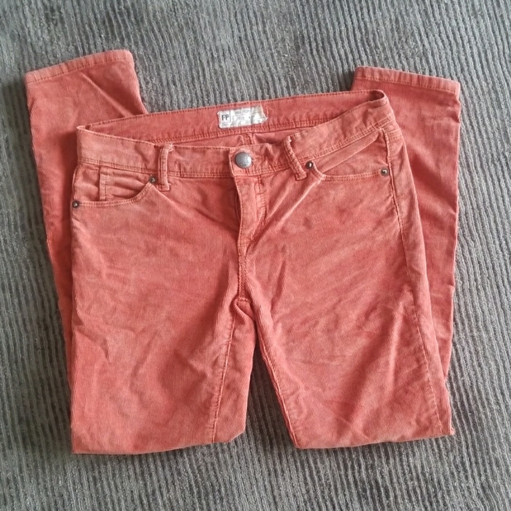Free people Corduroy Pants, rust color, size 25